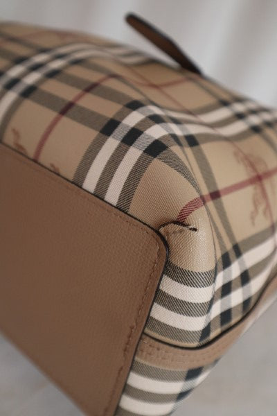 Burberry Beige Haymarket Reverse Tote Medium Shoulder Bag-handbag-Burberry-The Closet Egypt