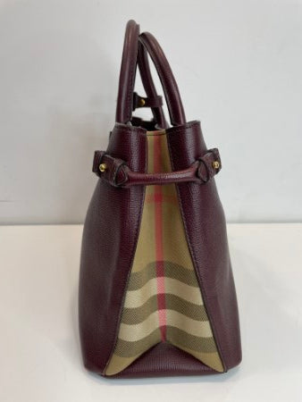Burberry Burgundy Banner Tote Medium Bag-handbag-Burberry-The Closet Egypt