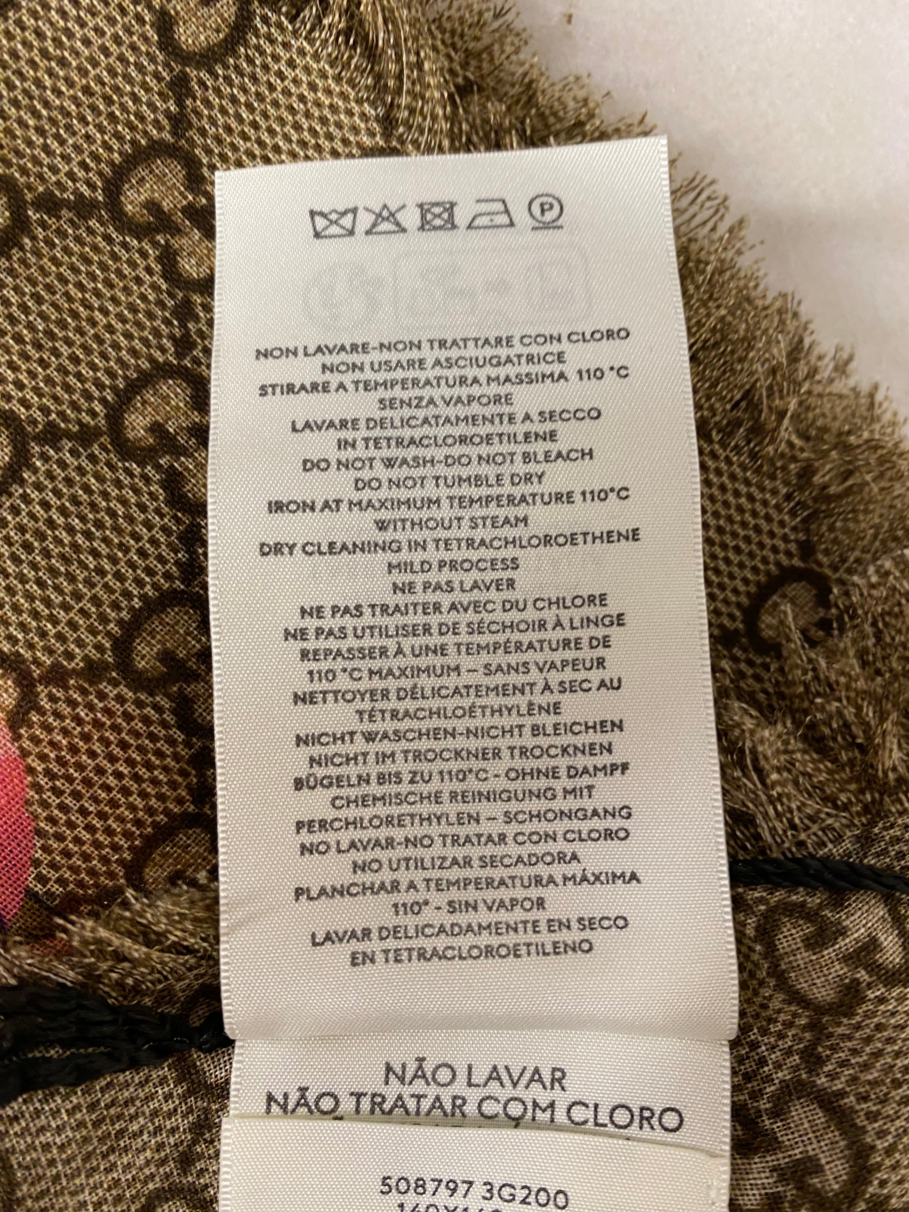 Gucci Tricolor GG Floral Scarf-Scarf-Gucci-The Closet Egypt