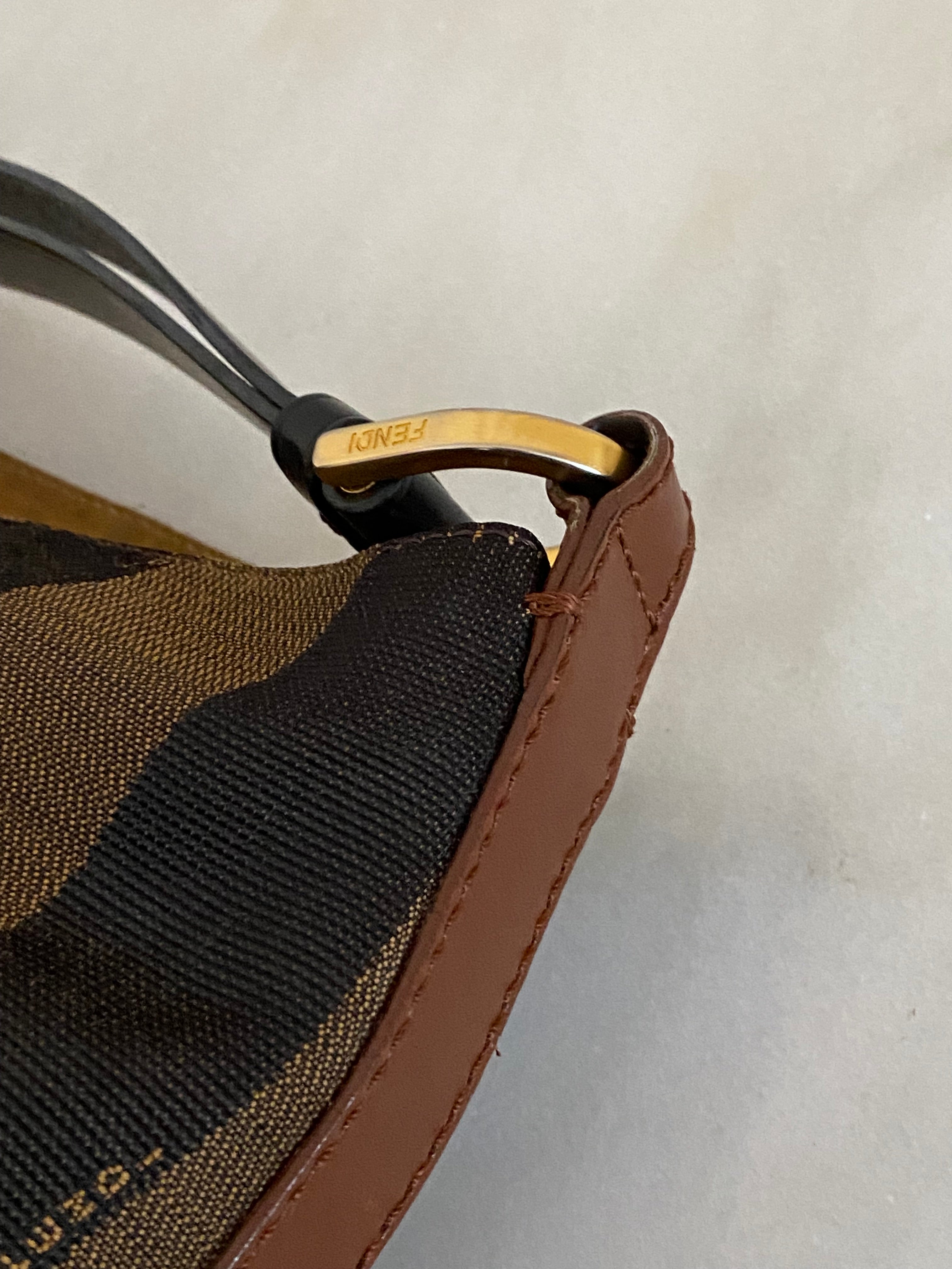 Fendi Brown Pequin Striped Bag-handbag-Fendi-The Closet Egypt