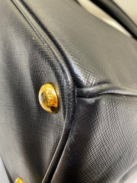 Prada Black Galleria Double Zip Small Bag-handbag-Prada-The Closet Egypt