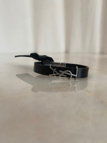 YSL Black Cassandre Bracelet-Bracelet-YSL-The Closet Egypt