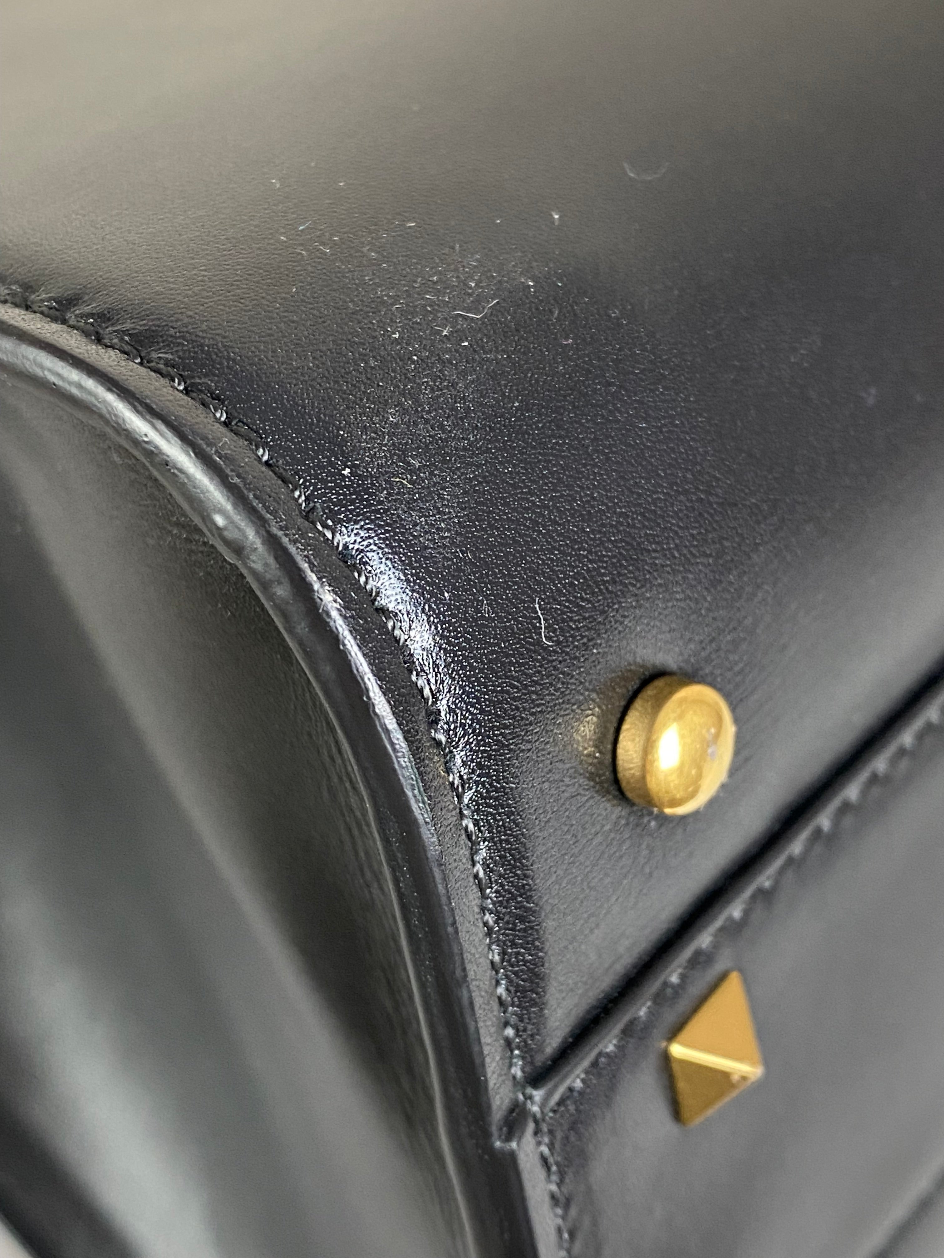 Valentino Black Garavani Vsling Medium Top Handle Bag-handbag-Valentino-The Closet Egypt