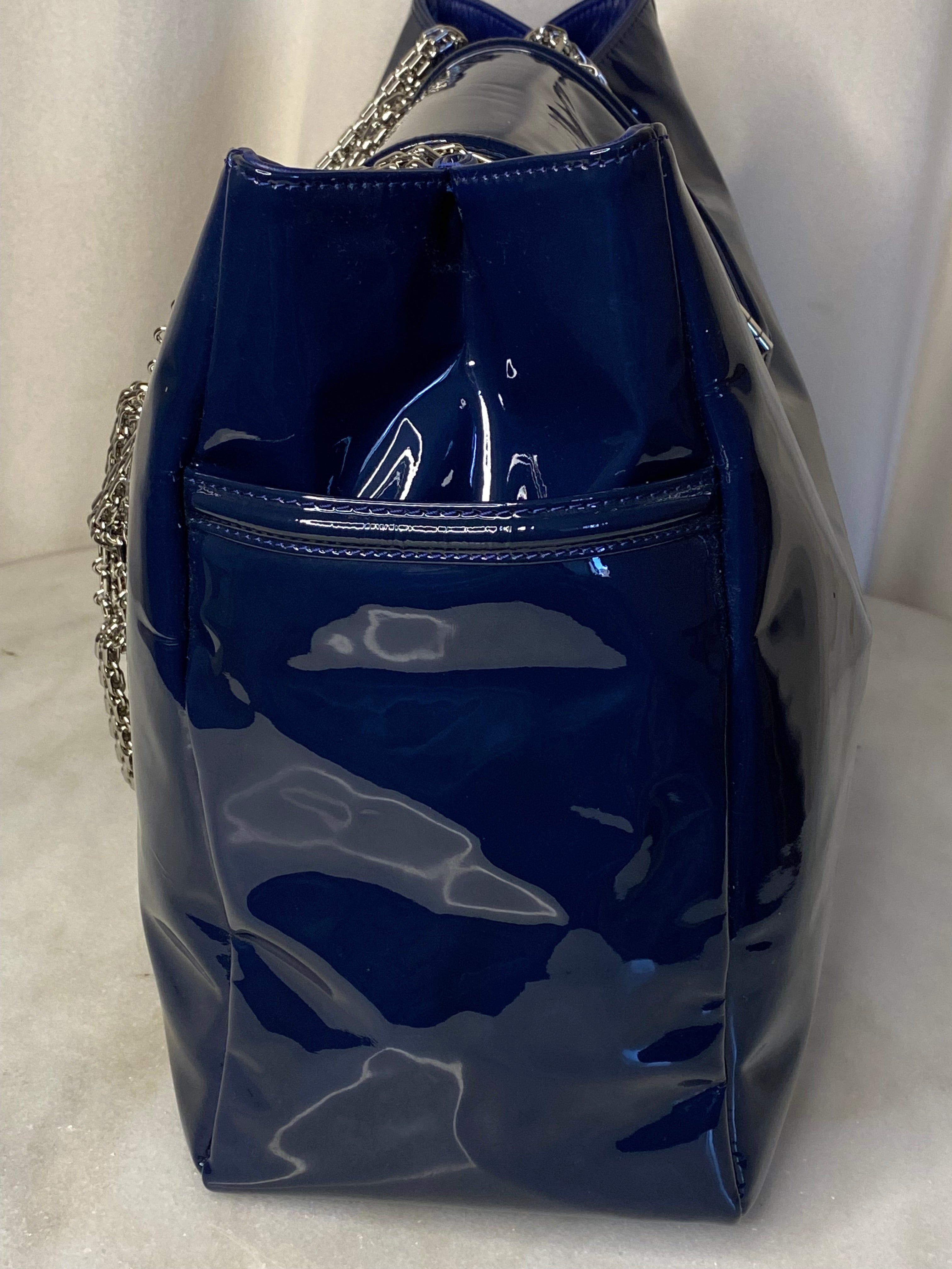 Chanel Dark Blue Giant Reissue Lock Chain Link Shoulder Bag