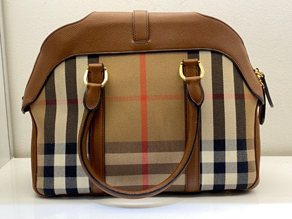 Burberry Brown House Check Satchel Bag-handbag-Burberry-The Closet Egypt