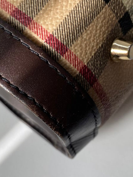 Burberry Brown Haymarket Hobo Bag-handbag-Burberry-The Closet Egypt