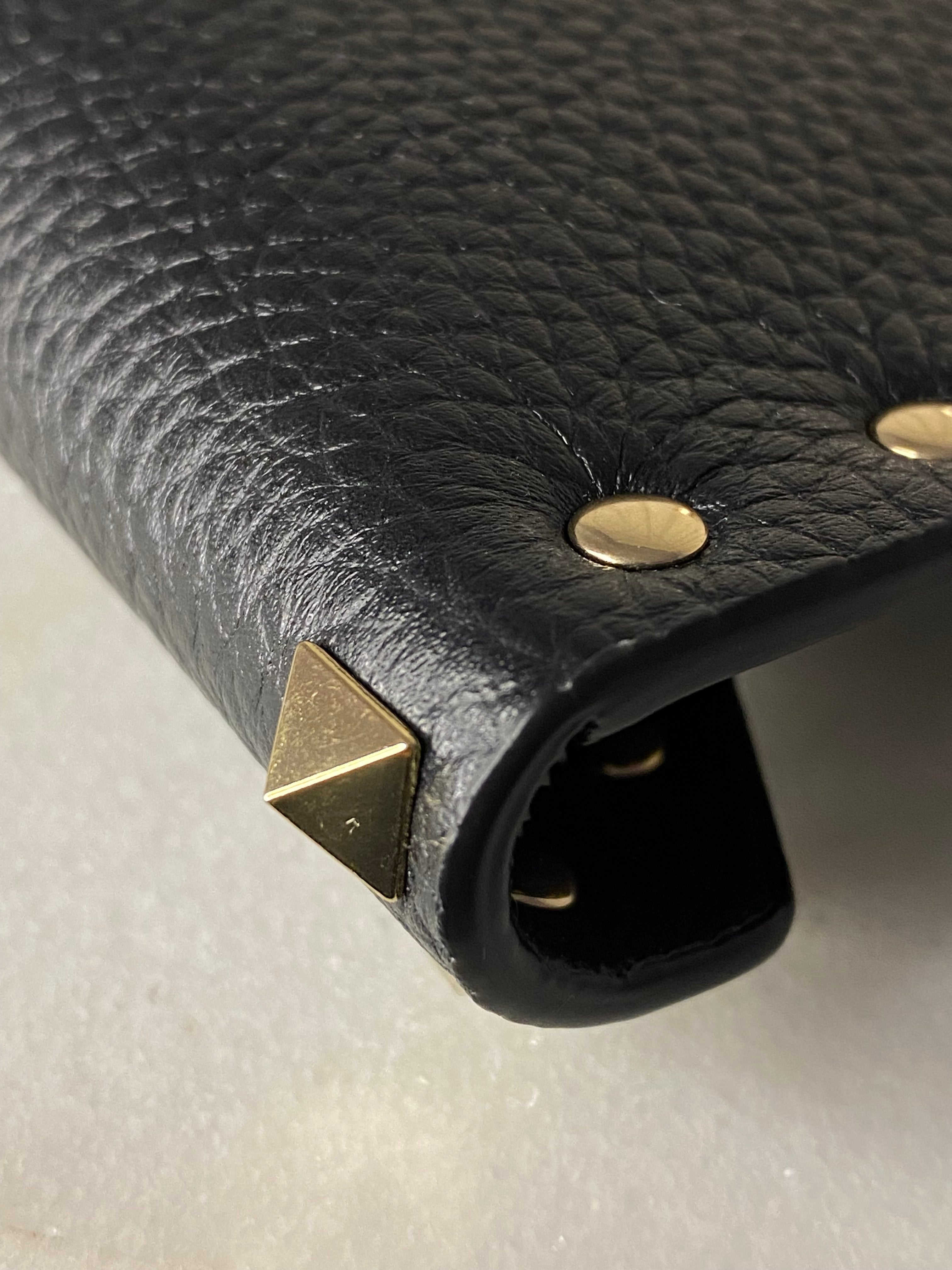 Valentino Black Garavani Studded Envelope Pouch-Pouch-Valentino-The Closet Egypt