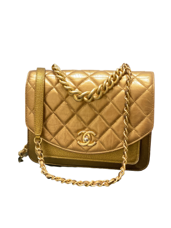 Chanel Metallic Gold Flap Bag-handbag-Chanel-The Closet Egypt