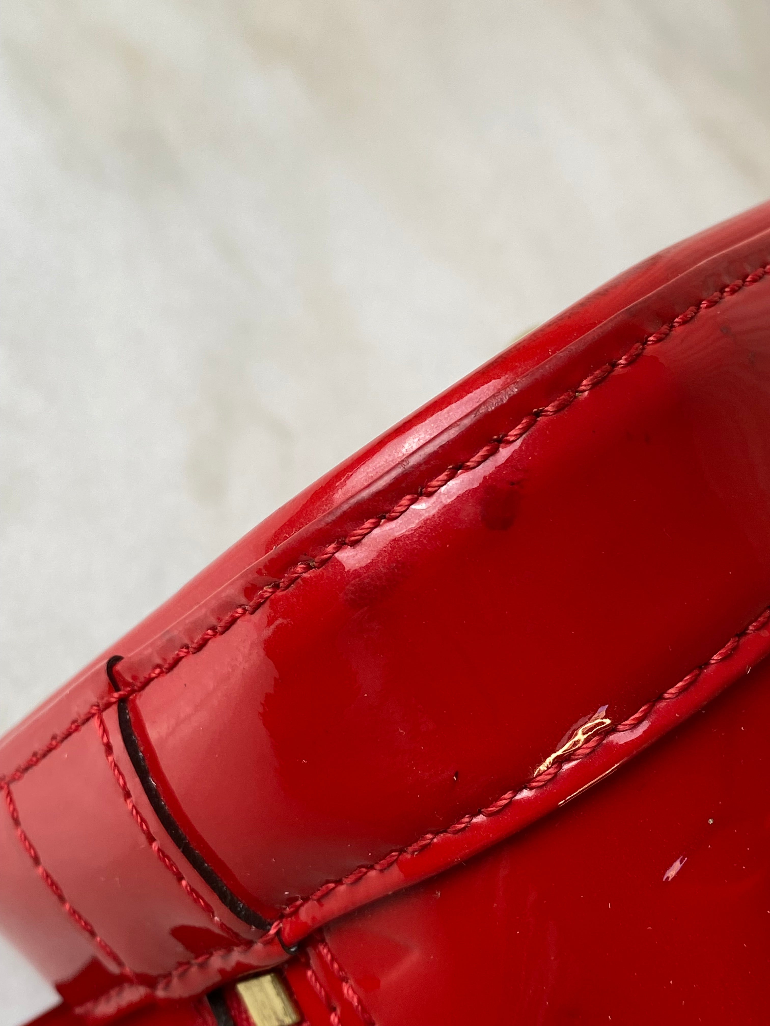 Louis Vuitton Red Monogram Vernis Alma BB Bag-handbag-Louis Vuitton-The Closet Egypt