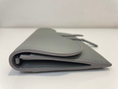 Christian Dior Grey Matt Wallet on Chain-Wallet Chain-Christian Dior-The Closet Egypt