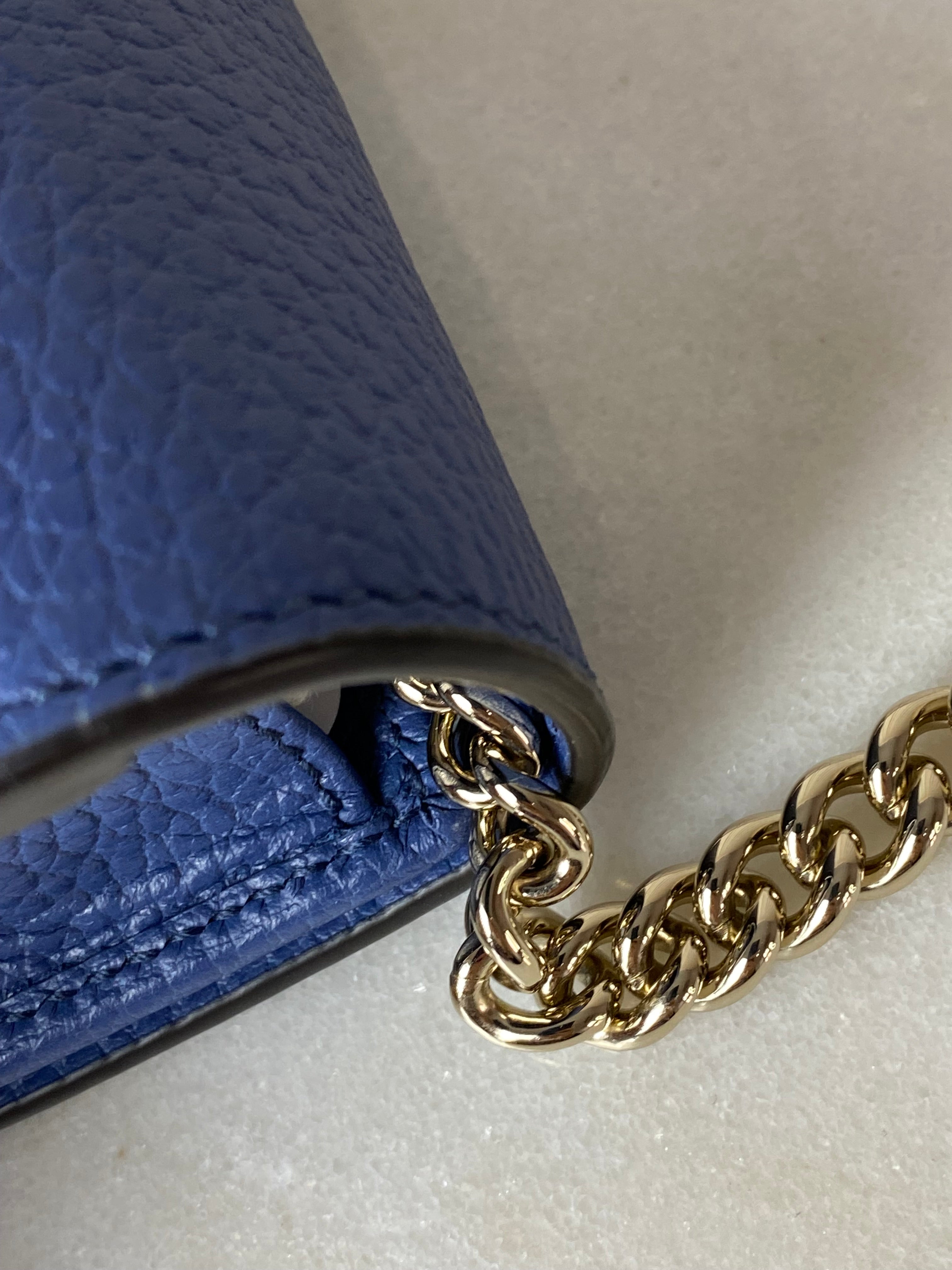 Gucci Blue Interlocking GG Shoulder WOC