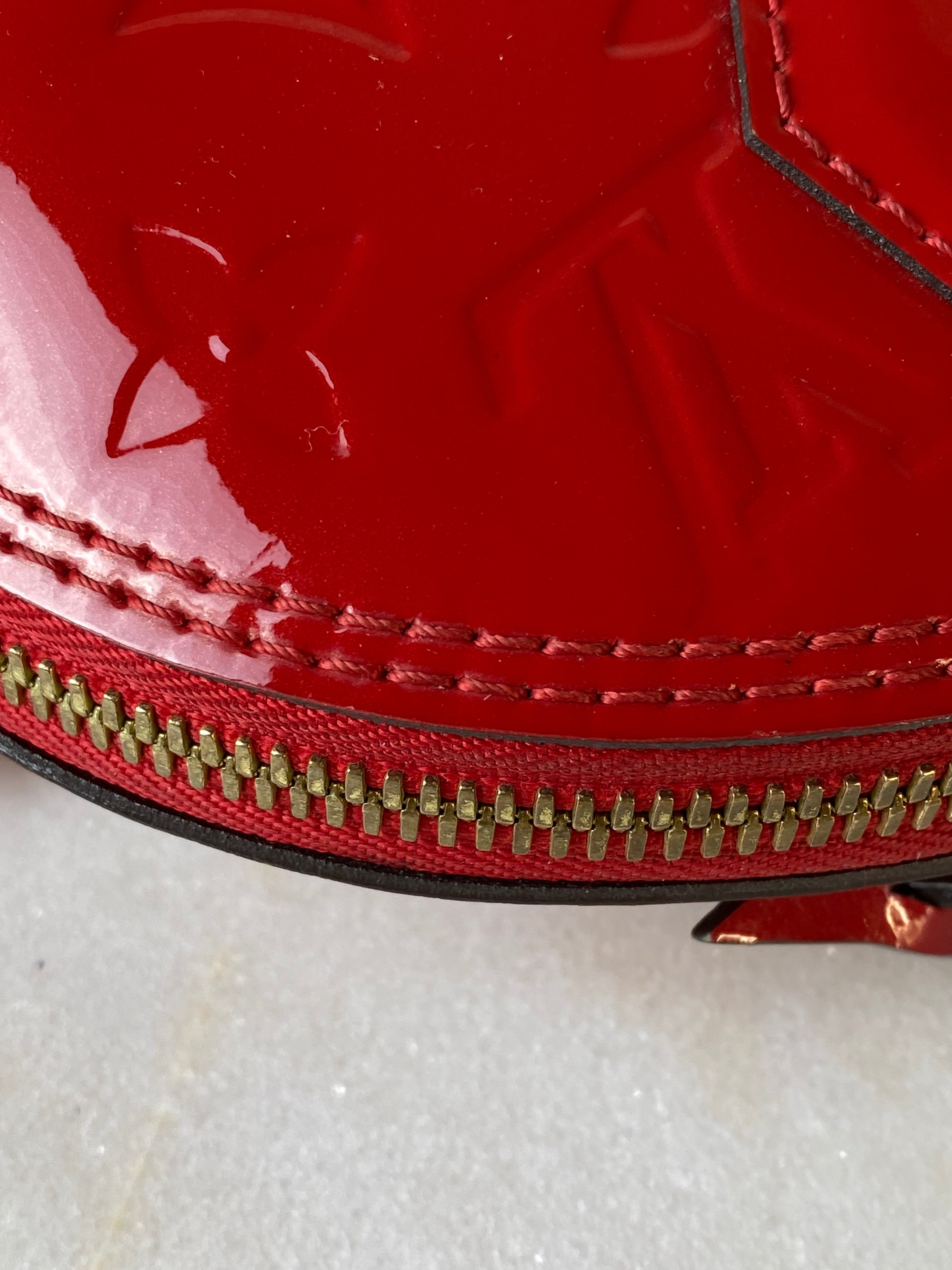 Louis Vuitton Red Monogram Vernis Alma BB Bag-handbag-Louis Vuitton-The Closet Egypt
