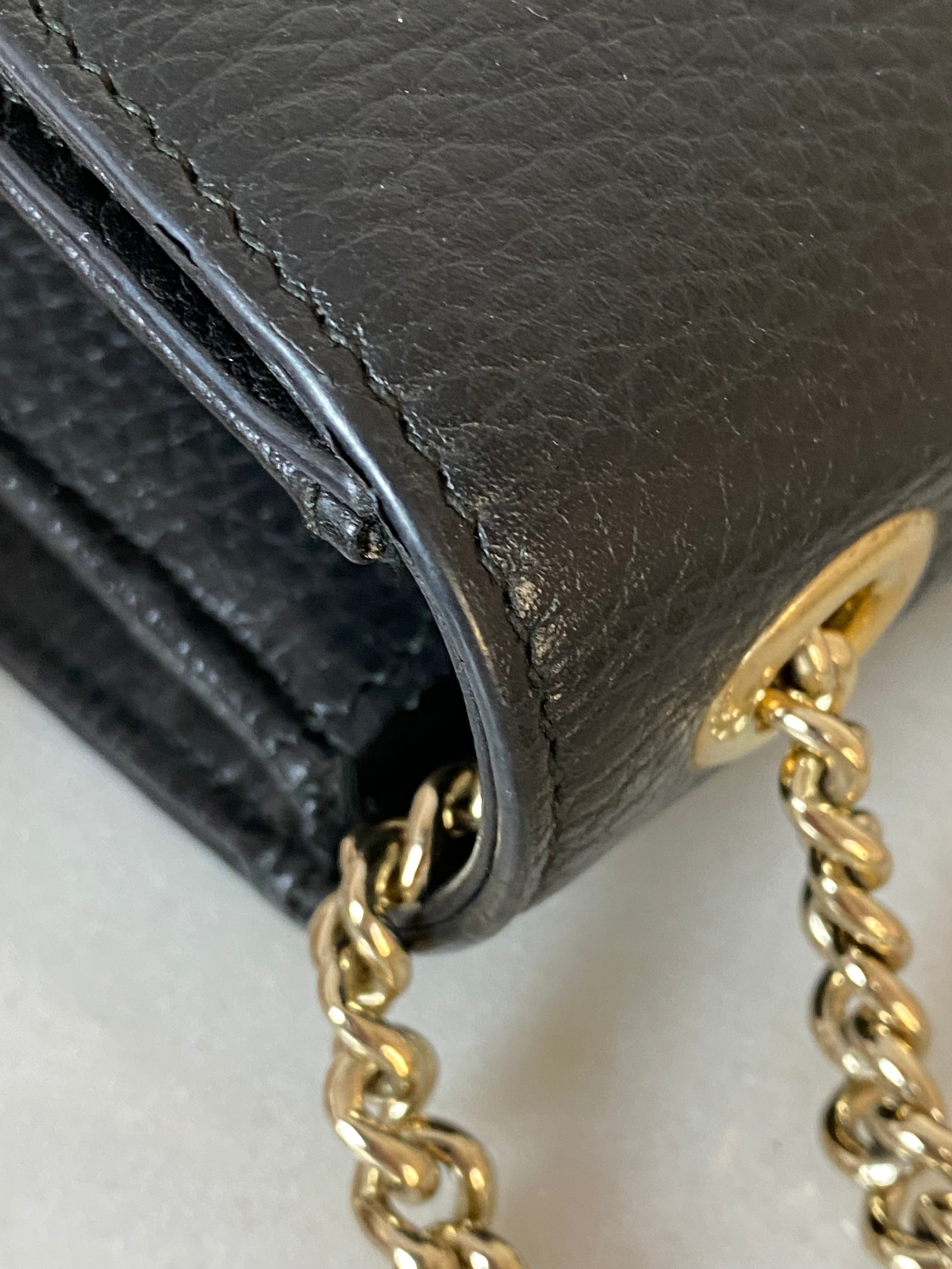 Gucci Black GG Interlocking Small Bag W/ Chain-handbag-Gucci-The Closet Egypt
