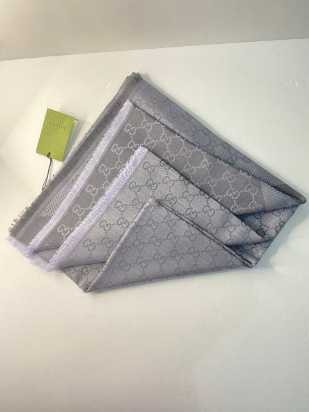 Gucci Light Grey GG Scarf-Scarf-Gucci-The Closet Egypt