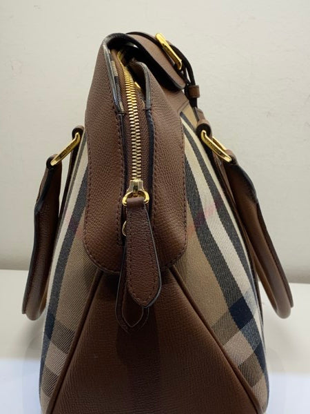 Burberry Brown House Check Satchel Bag-handbag-Burberry-The Closet Egypt