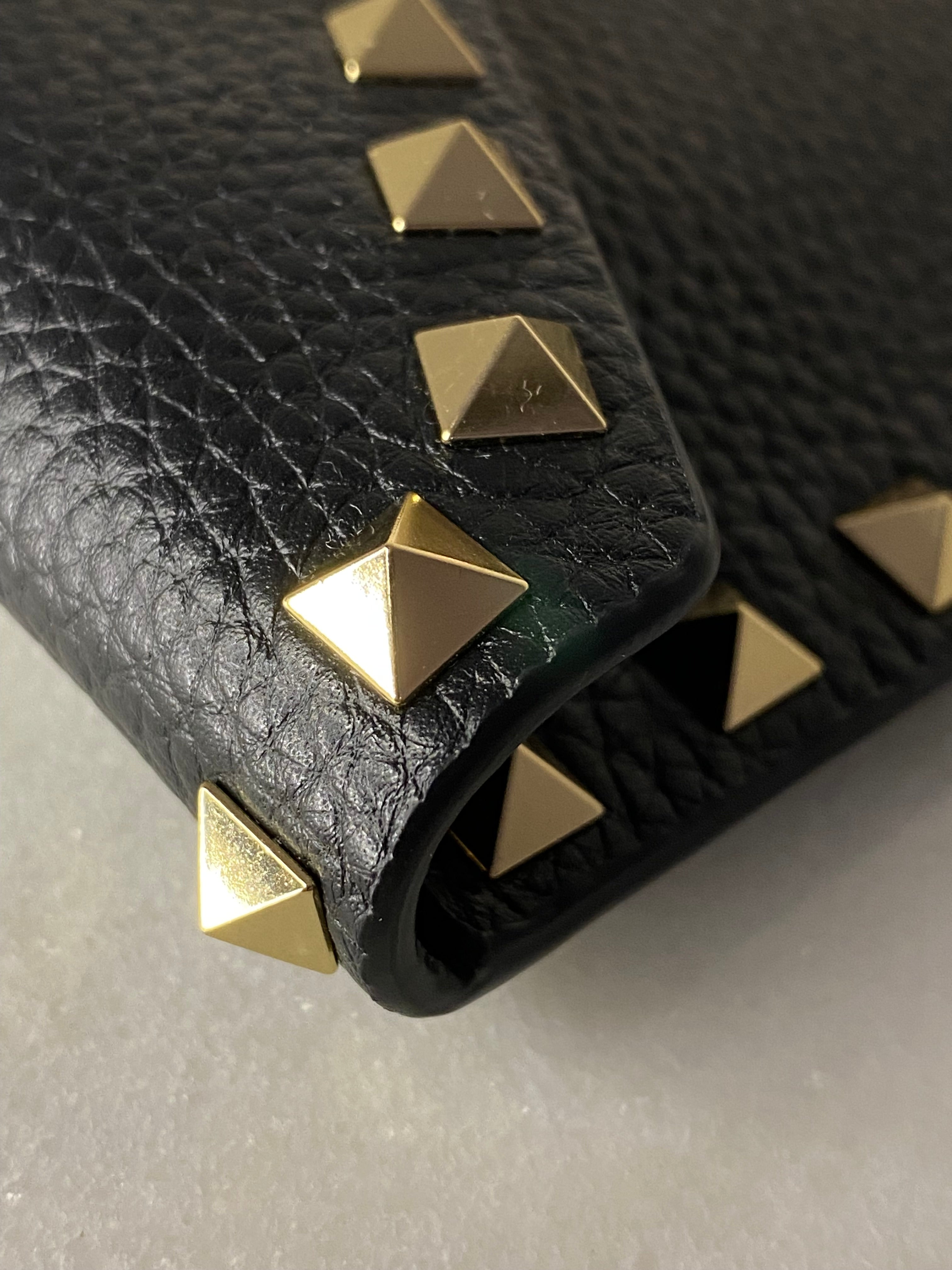 Valentino Black Garavani Studded Envelope Pouch-Pouch-Valentino-The Closet Egypt