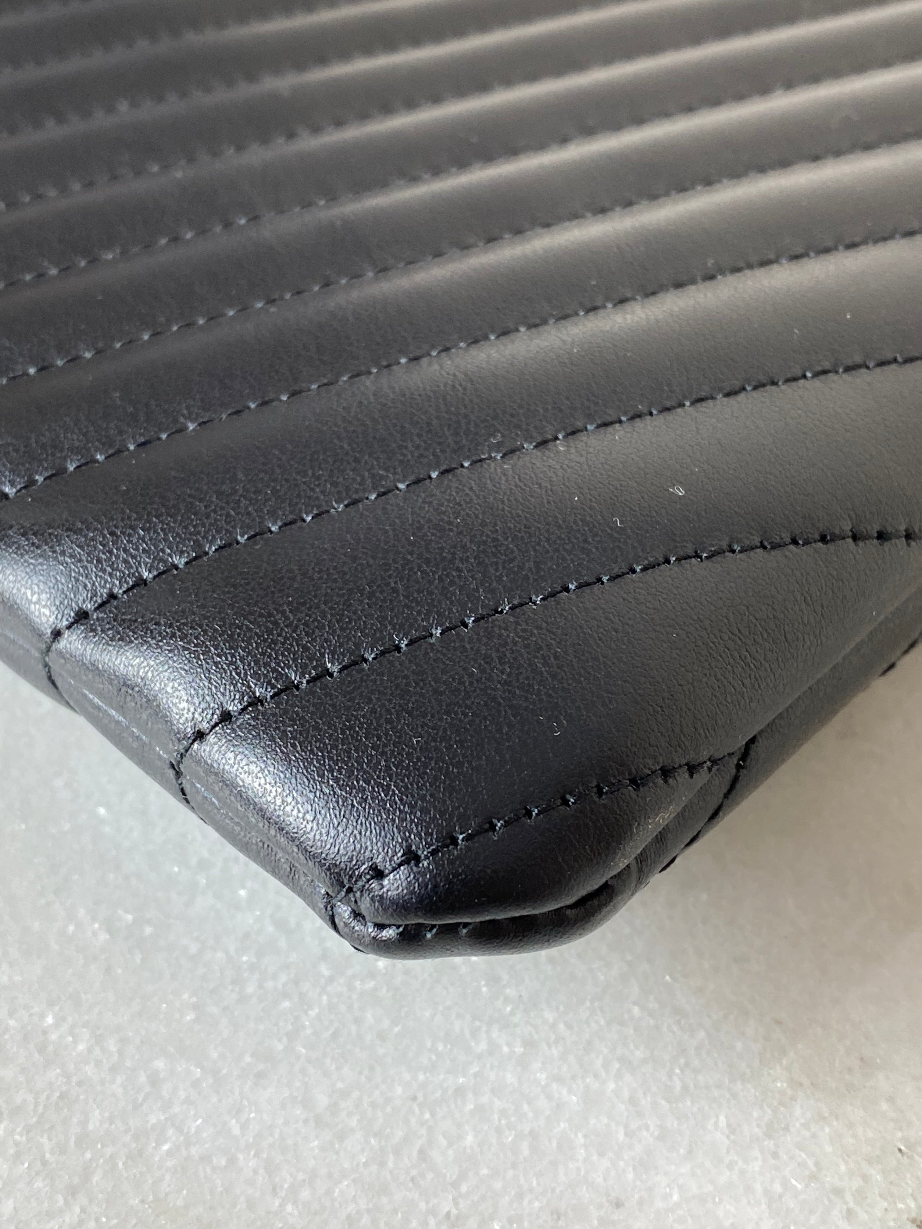 YSL Black Cassandre Large Matelasses Document Holder Pouch-Pouch-YSL-The Closet Egypt