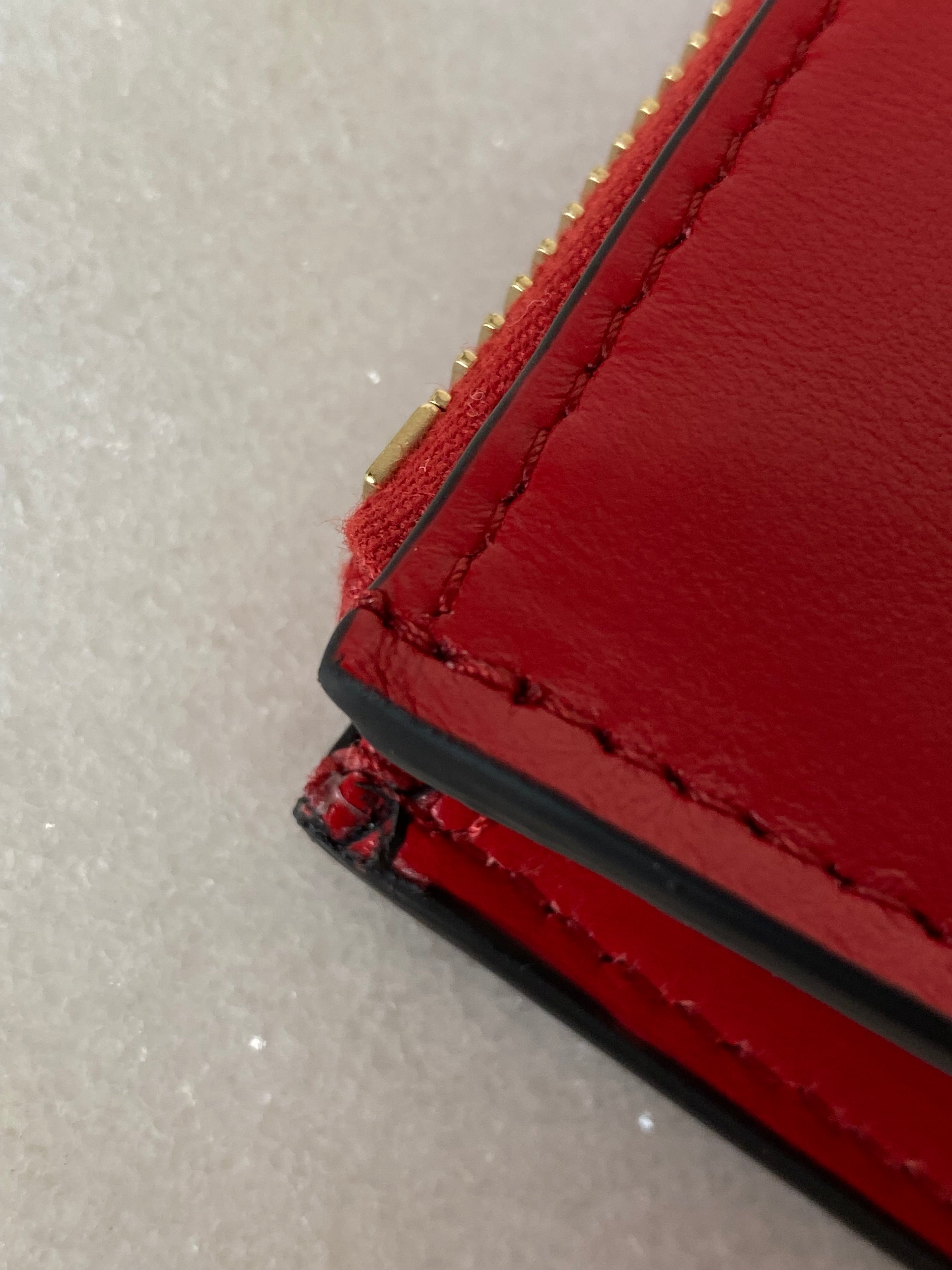 Valentino Red V Logo Garavani Zip Clutch-Clutch-Valentino-The Closet Egypt