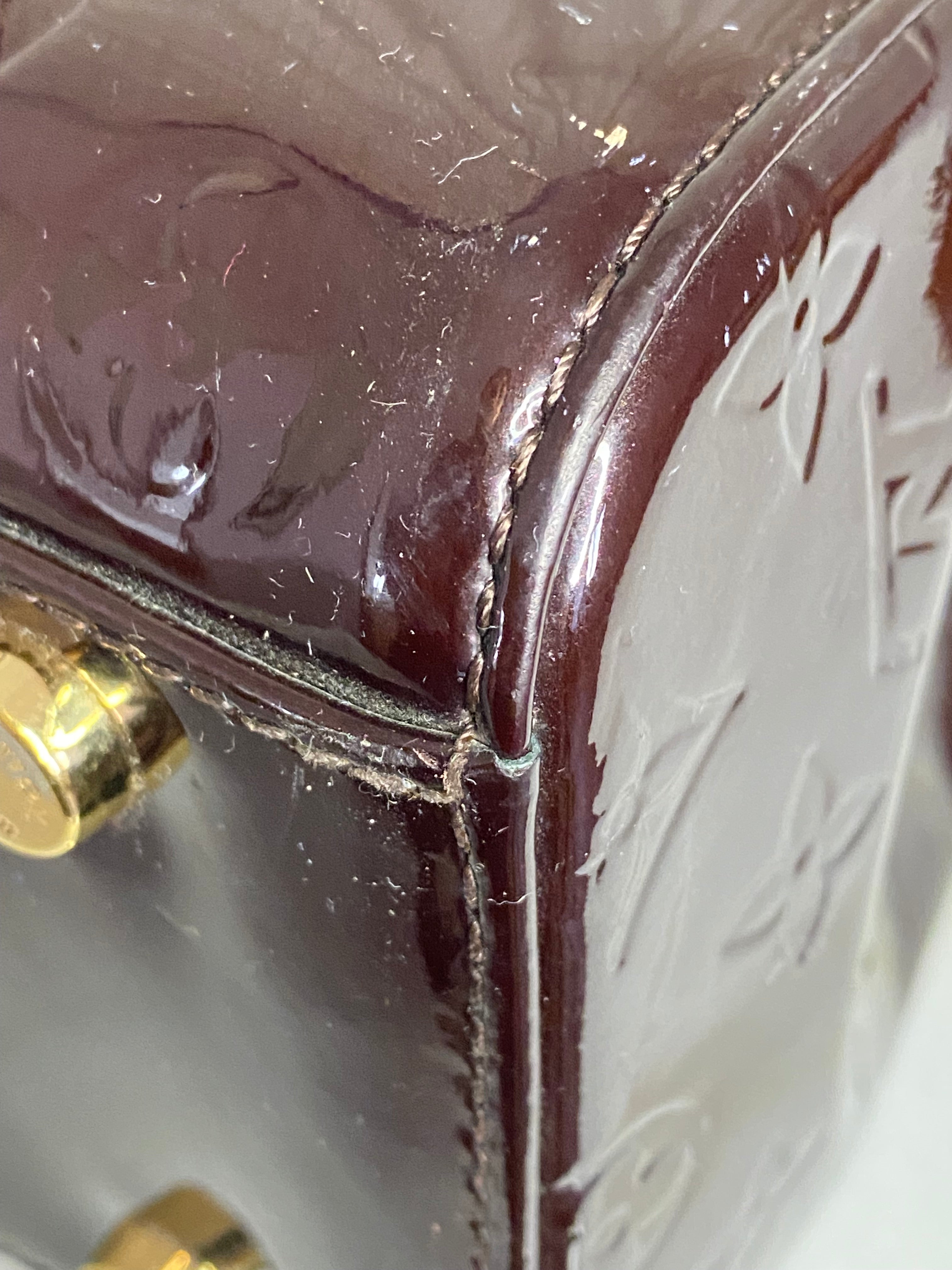 Louis Vuitton Burgundy Monogram Vernis Brea Top Handle Bag