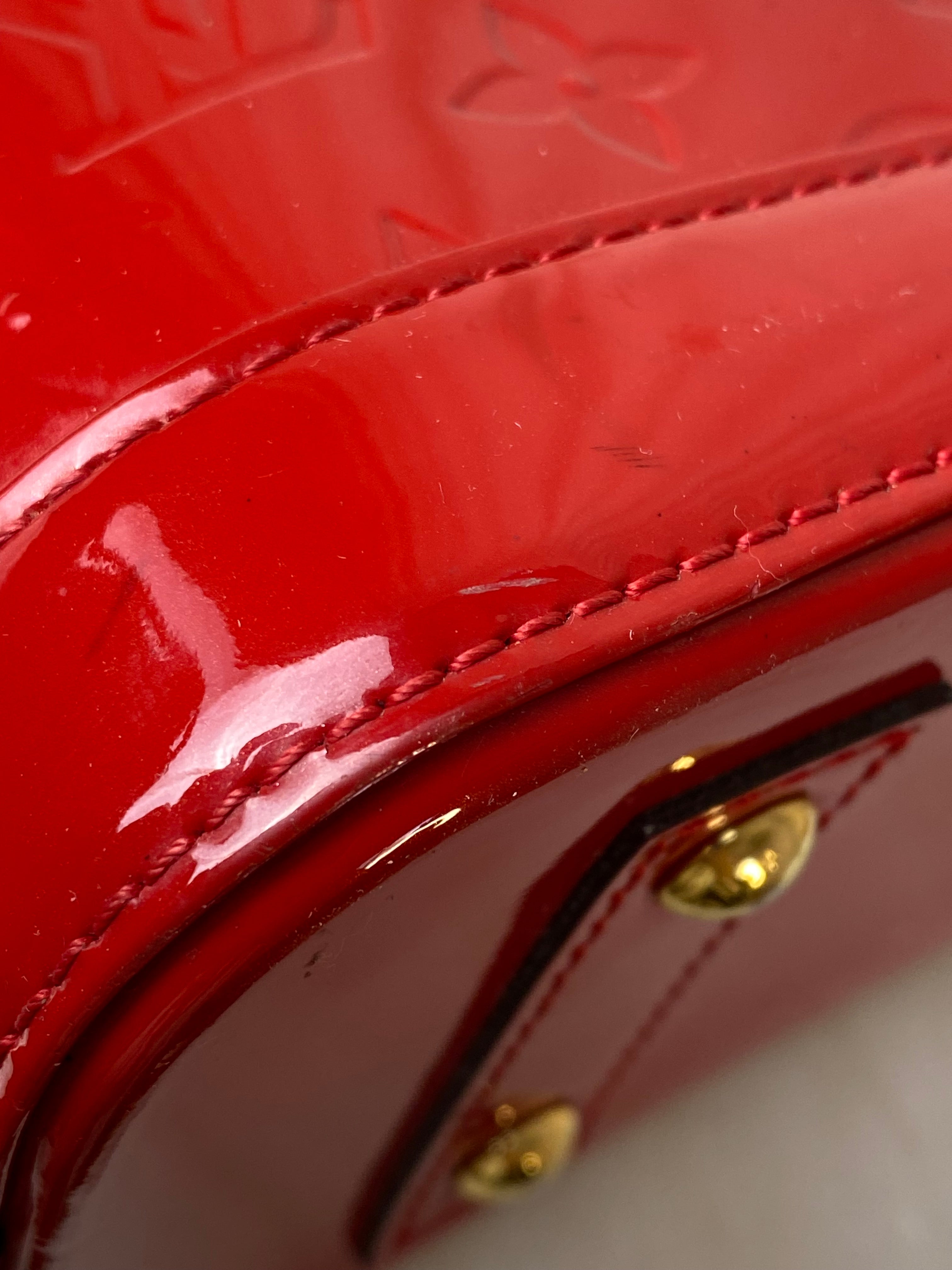 Louis Vuitton Red Monogram Vernis Alma BB Bag-handbag-Louis Vuitton-The Closet Egypt