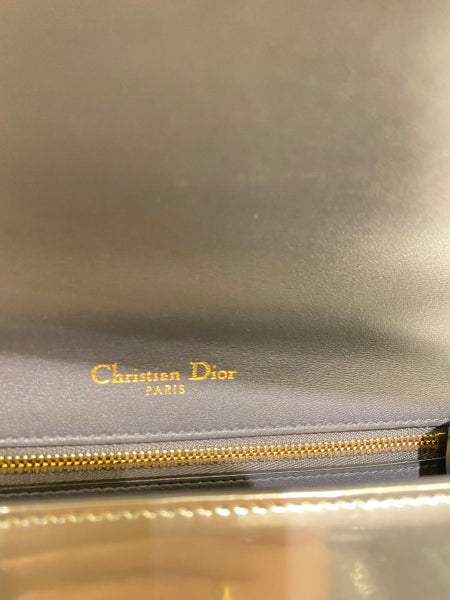 Christian Dior Metallic Silver Diorama Small Bag