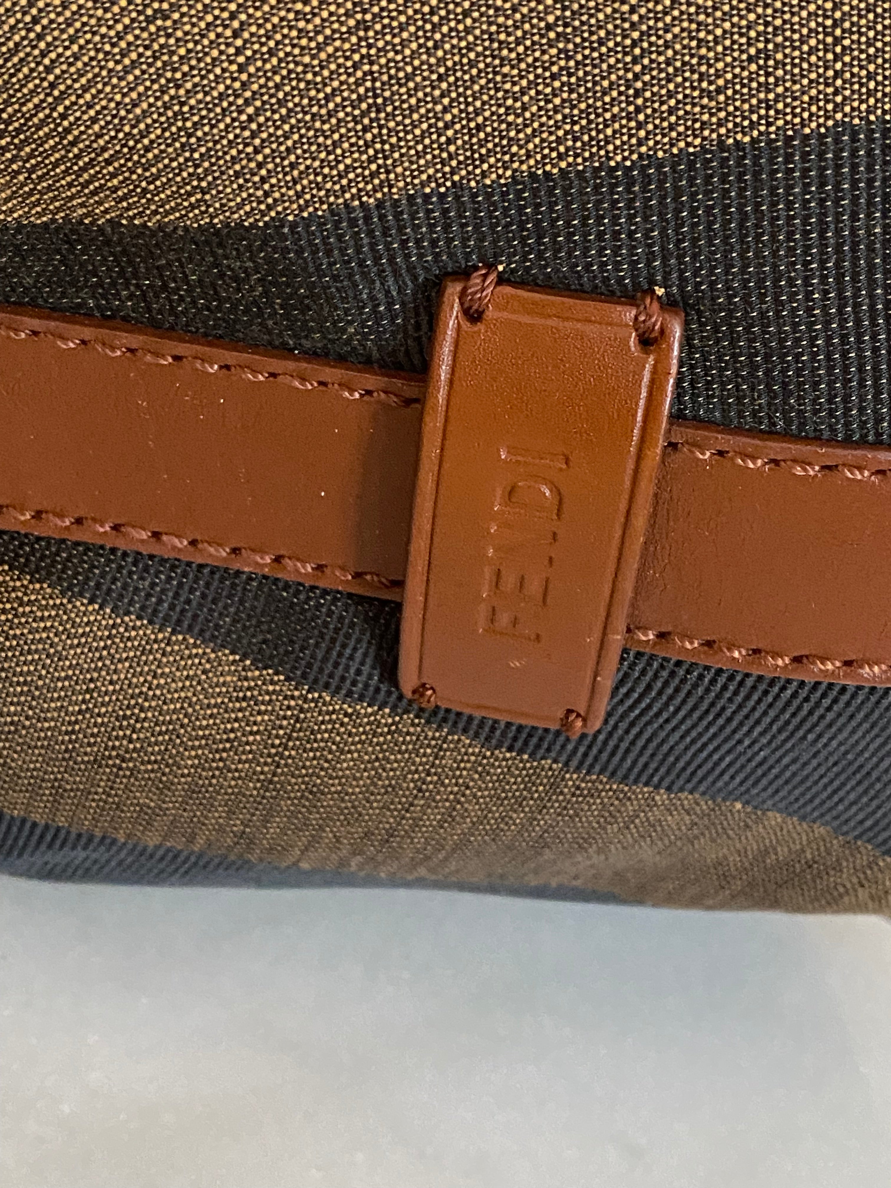 Fendi Brown Pequin Striped Bag-handbag-Fendi-The Closet Egypt