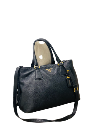 Prada Black Vitello Daino Tote Bag-handbag-Prada-The Closet Egypt