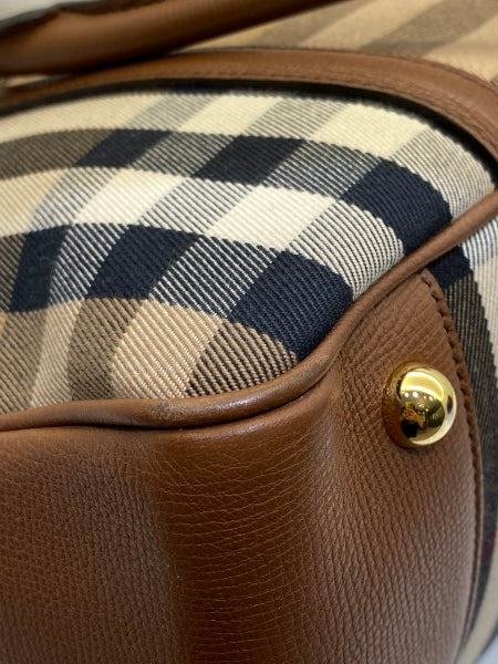 Burberry Brown House Check Satchel Bag-handbag-Burberry-The Closet Egypt