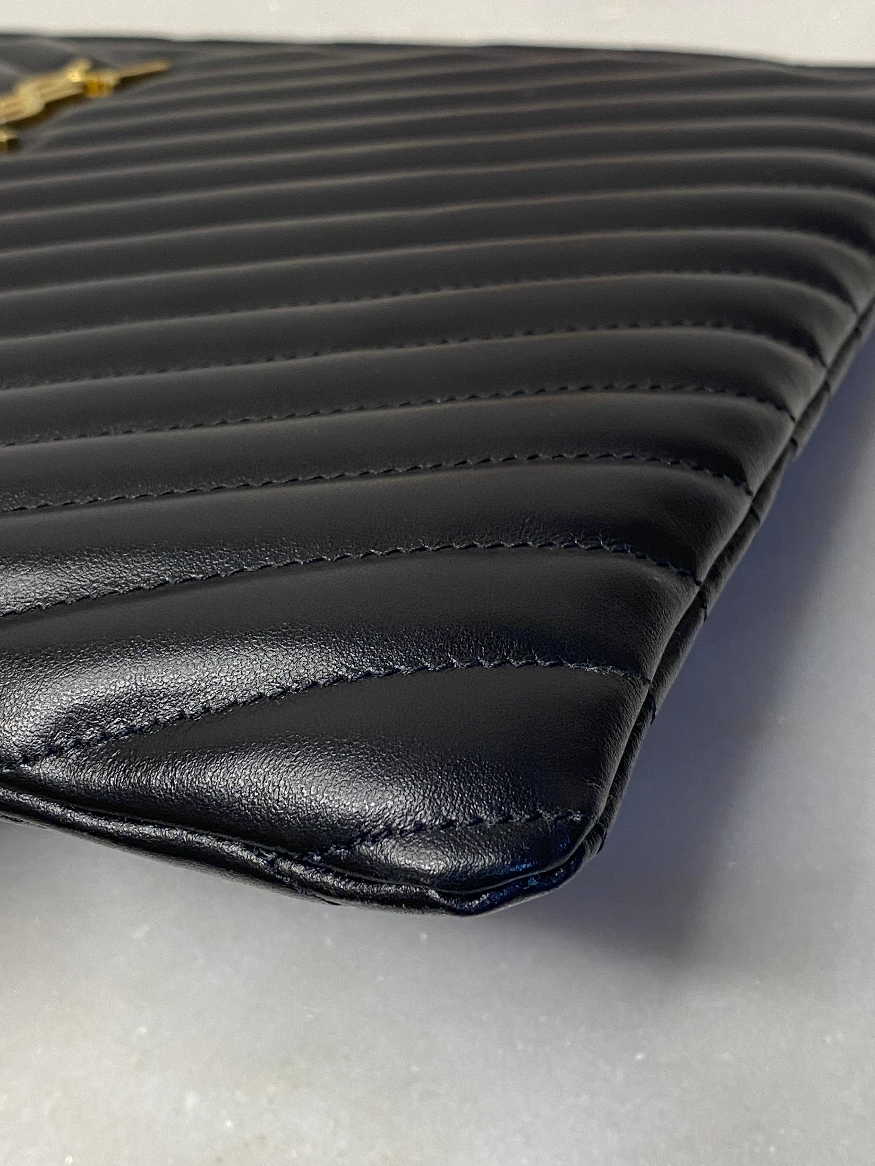 YSL Black Cassandre Medium Classic Clutch-Clutch-YSL-The Closet Egypt