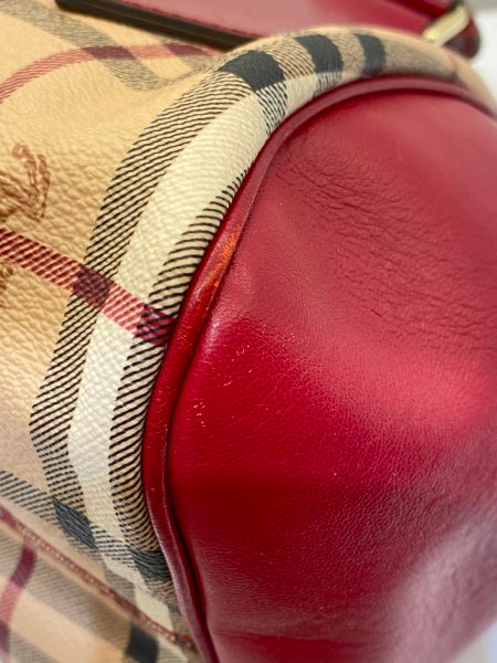 Burberry Haymarket Red Panel Blaze Tote Bag-handbag-Burberry-The Closet Egypt