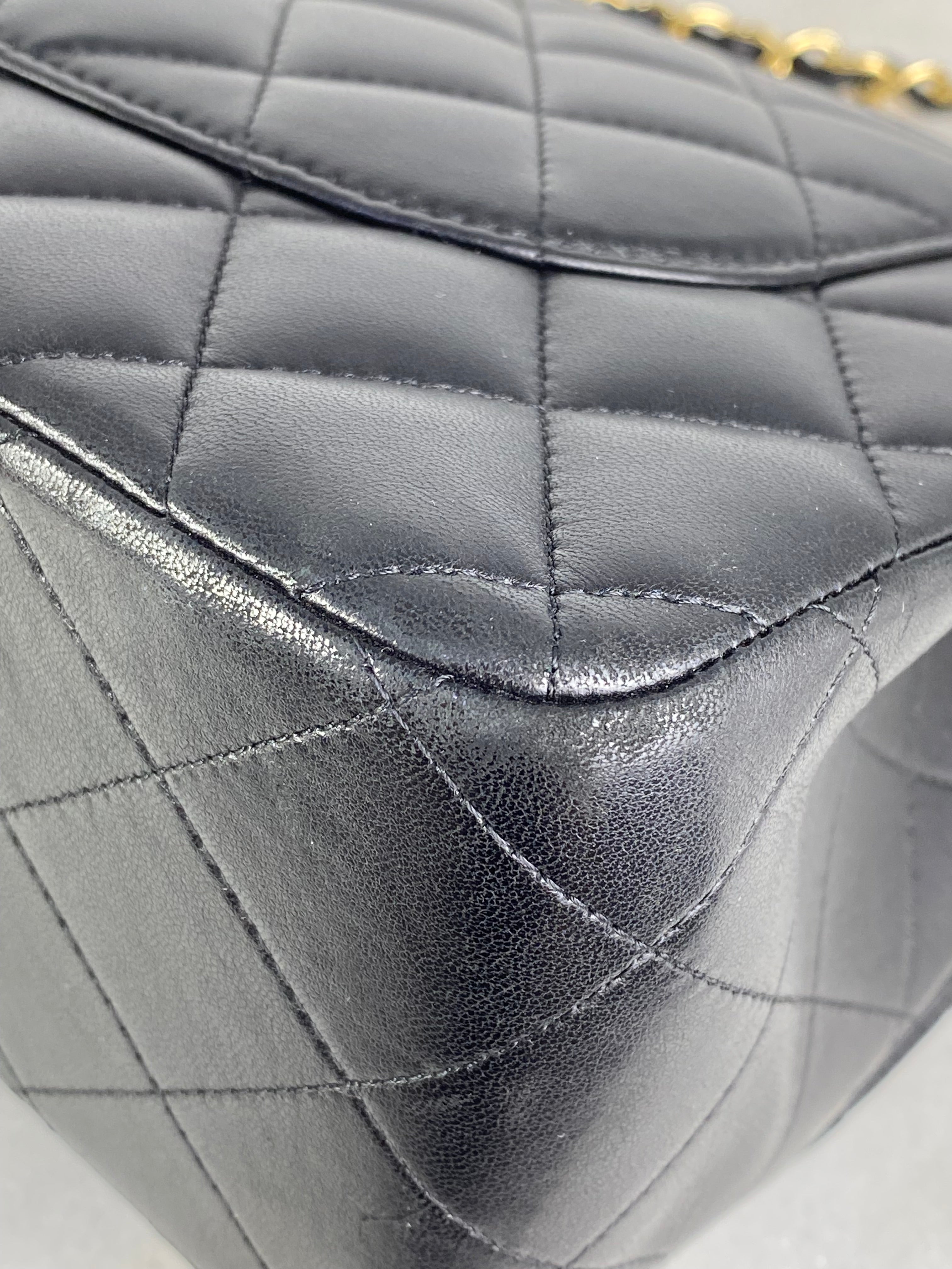 Chanel Black Double Flap Jumbo Shoulder Bag