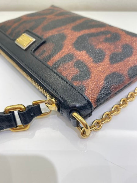 Dolce & Gabbana Leopard Mini Crossbody Chain Wallet-Wallet Chain-Dolce & Gabbana-The Closet Egypt