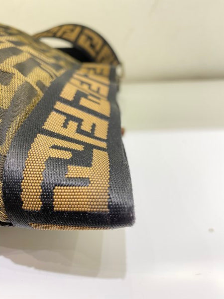 Fendi FF Brown Fabric Crossbody Bag-handbag-Fendi-The Closet Egypt