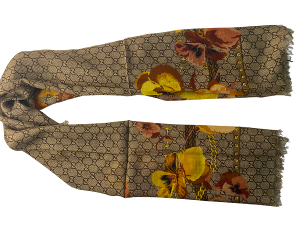 Gucci Tricolor GG Floral Scarf-Scarf-Gucci-The Closet Egypt