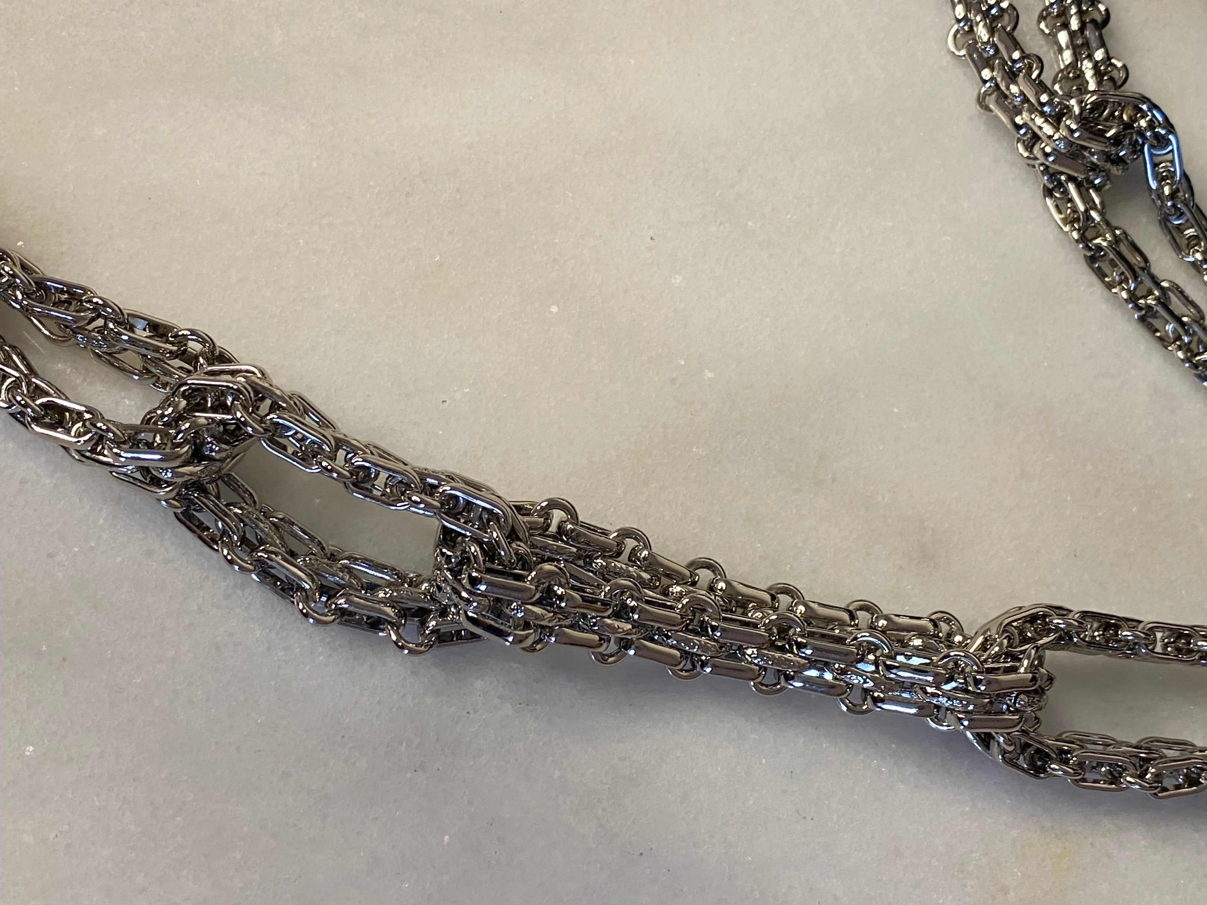 Chanel Dark Blue Giant Reissue Lock Chain Link Shoulder Bag