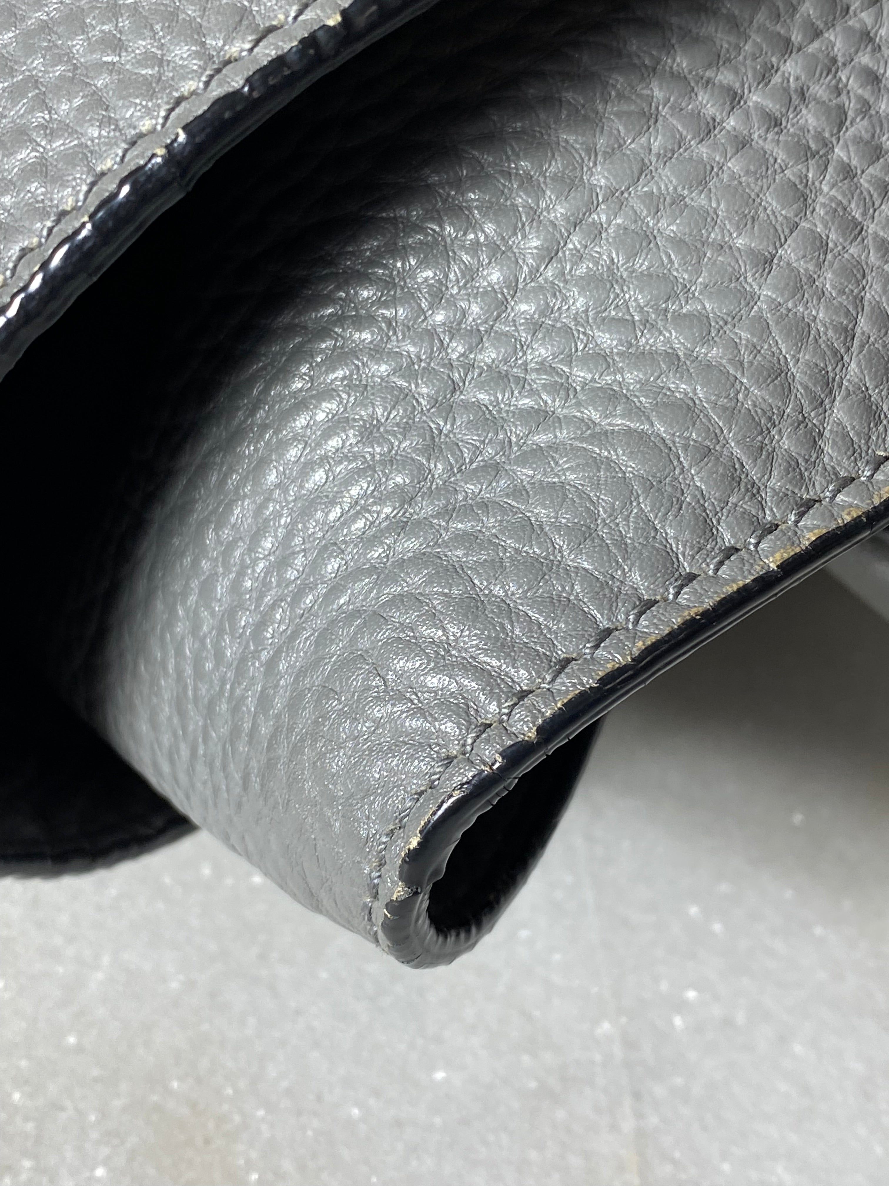 Prada Grey Vitello Daino Tote Bag W/ Charm-handbag-Prada-The Closet Egypt