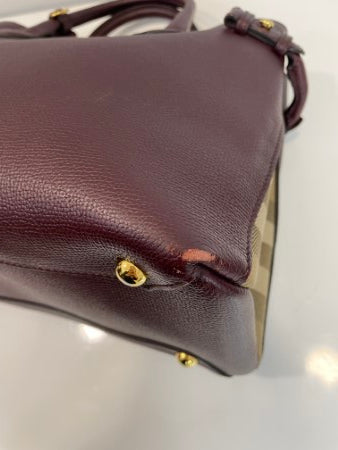 Burberry Burgundy Banner Tote Medium Bag-handbag-Burberry-The Closet Egypt