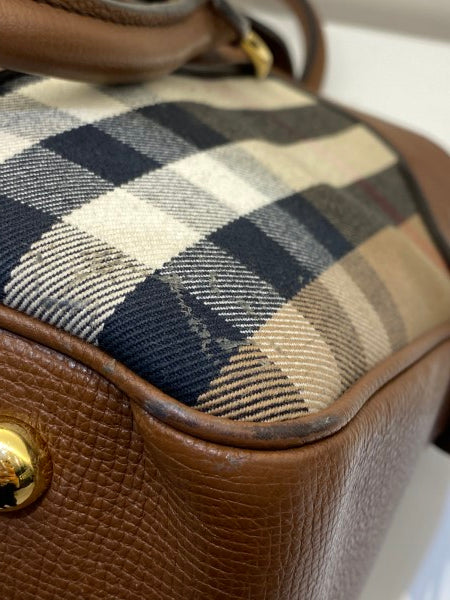 Burberry Brown House Check Satchel Bag-handbag-Burberry-The Closet Egypt