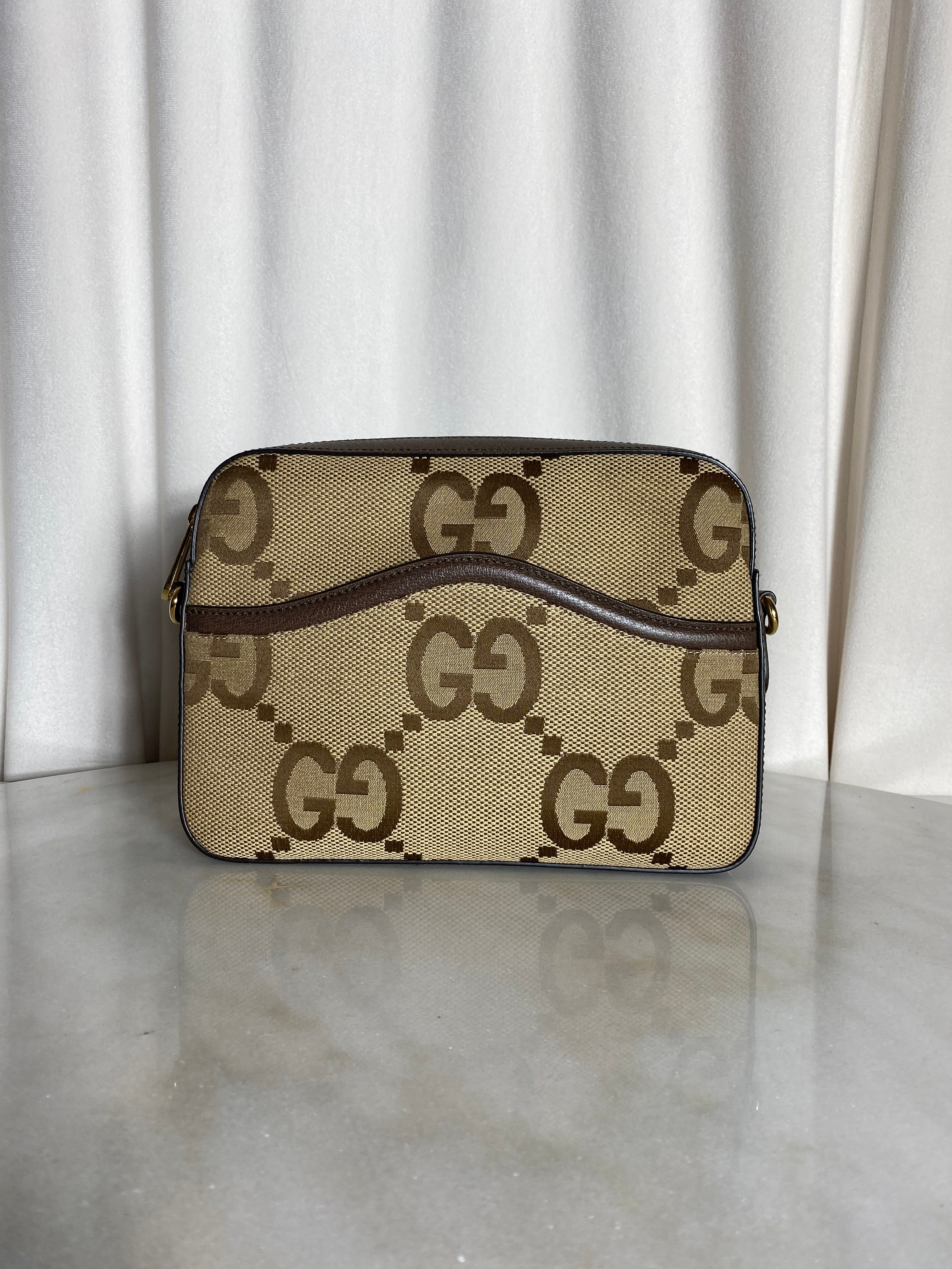 Gucci Bicolor GG Jumbo Messenger Bag