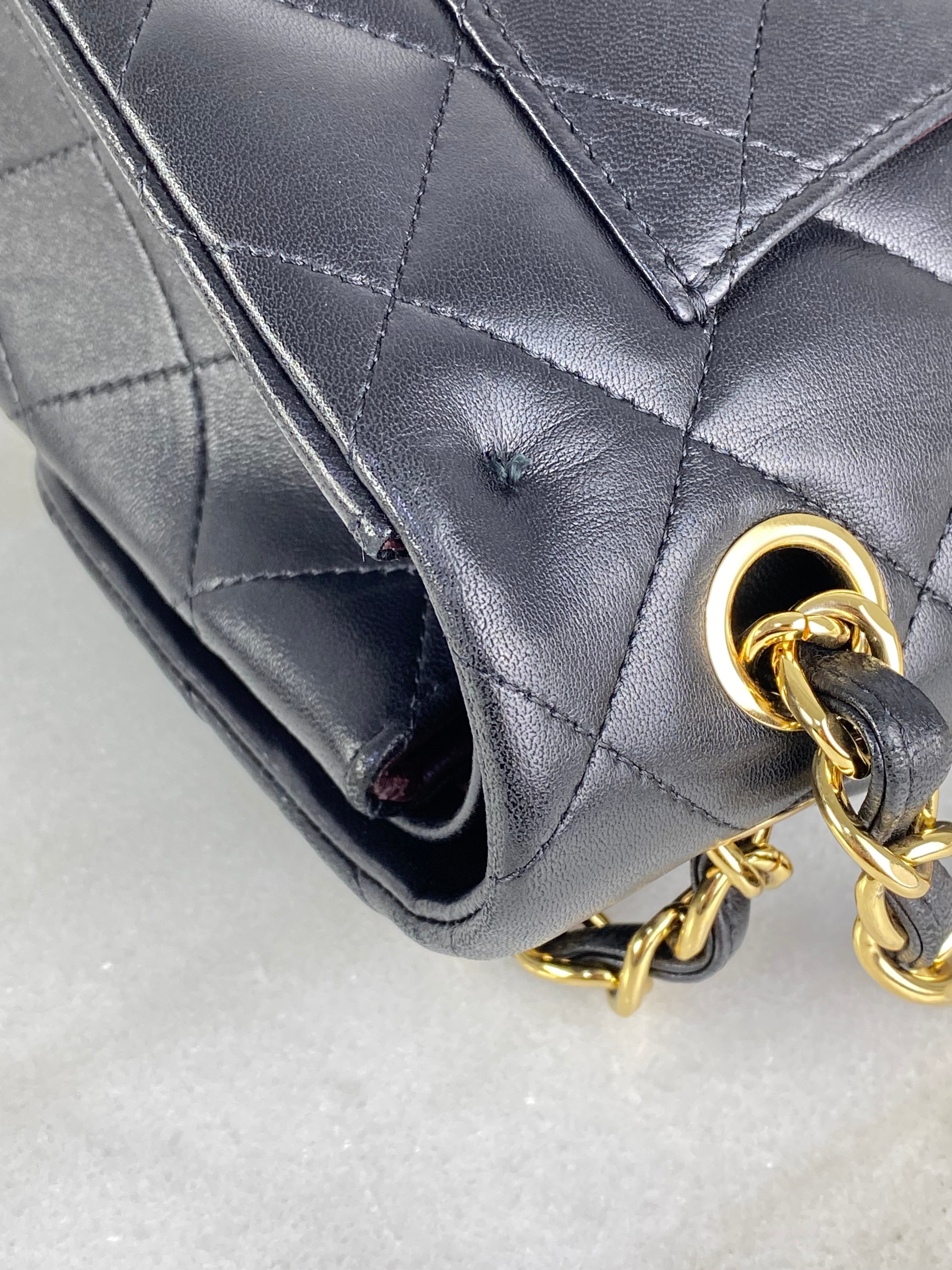 Chanel Black Double Flap Jumbo Shoulder Bag