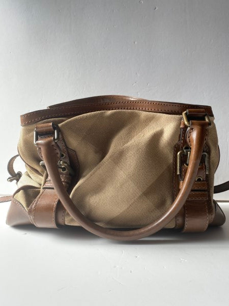 Burberry Brown Beat Check Nylon Tote Bag-handbag-Burberry-The Closet Egypt