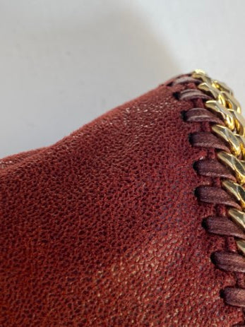 Stella Mccartney Burgundy Falabella Bag W/ 3 Chains-handbag-Stella Mccartney-The Closet Egypt