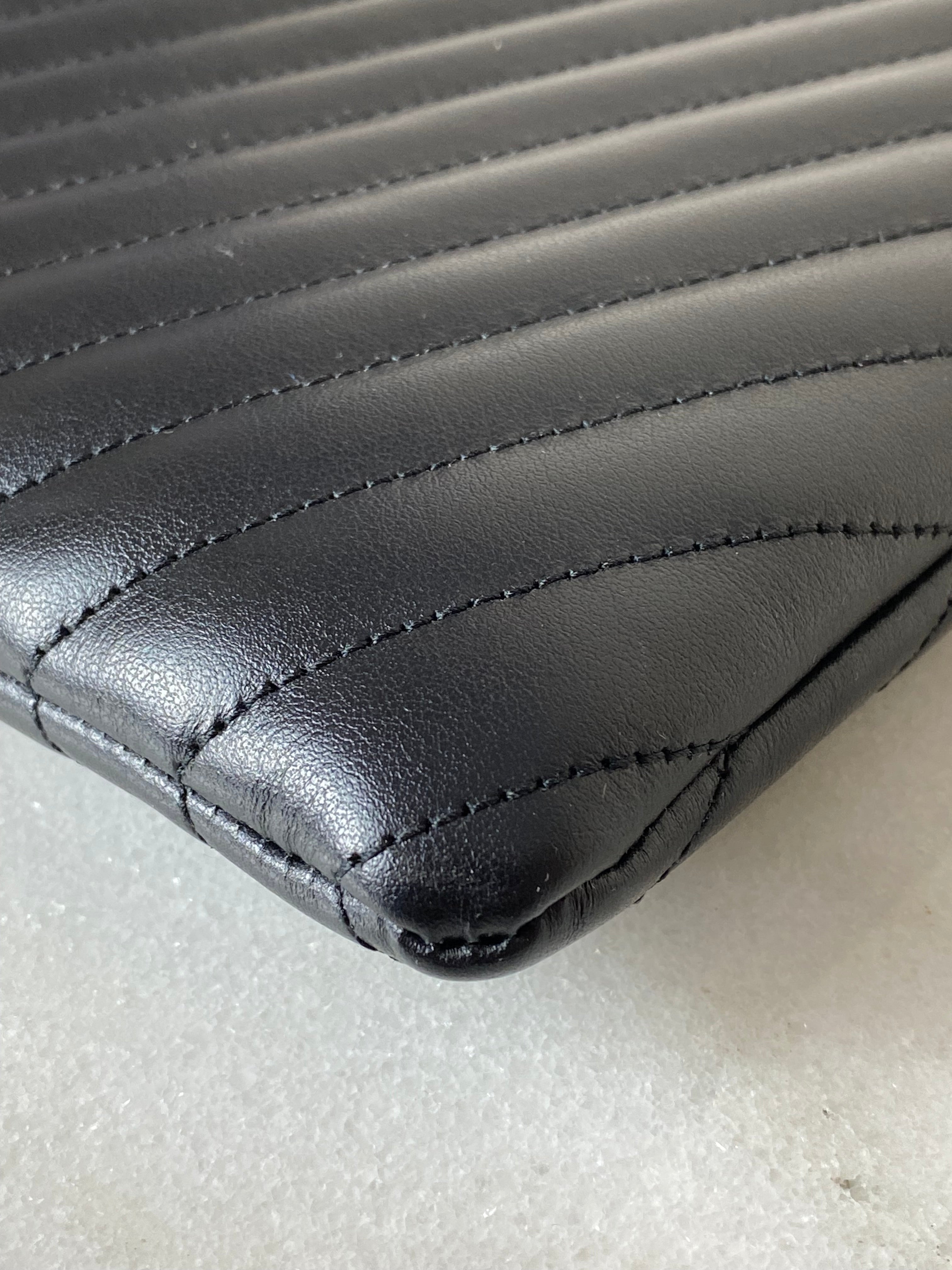 YSL Black Cassandre Large Matelasses Document Holder Pouch-Pouch-YSL-The Closet Egypt