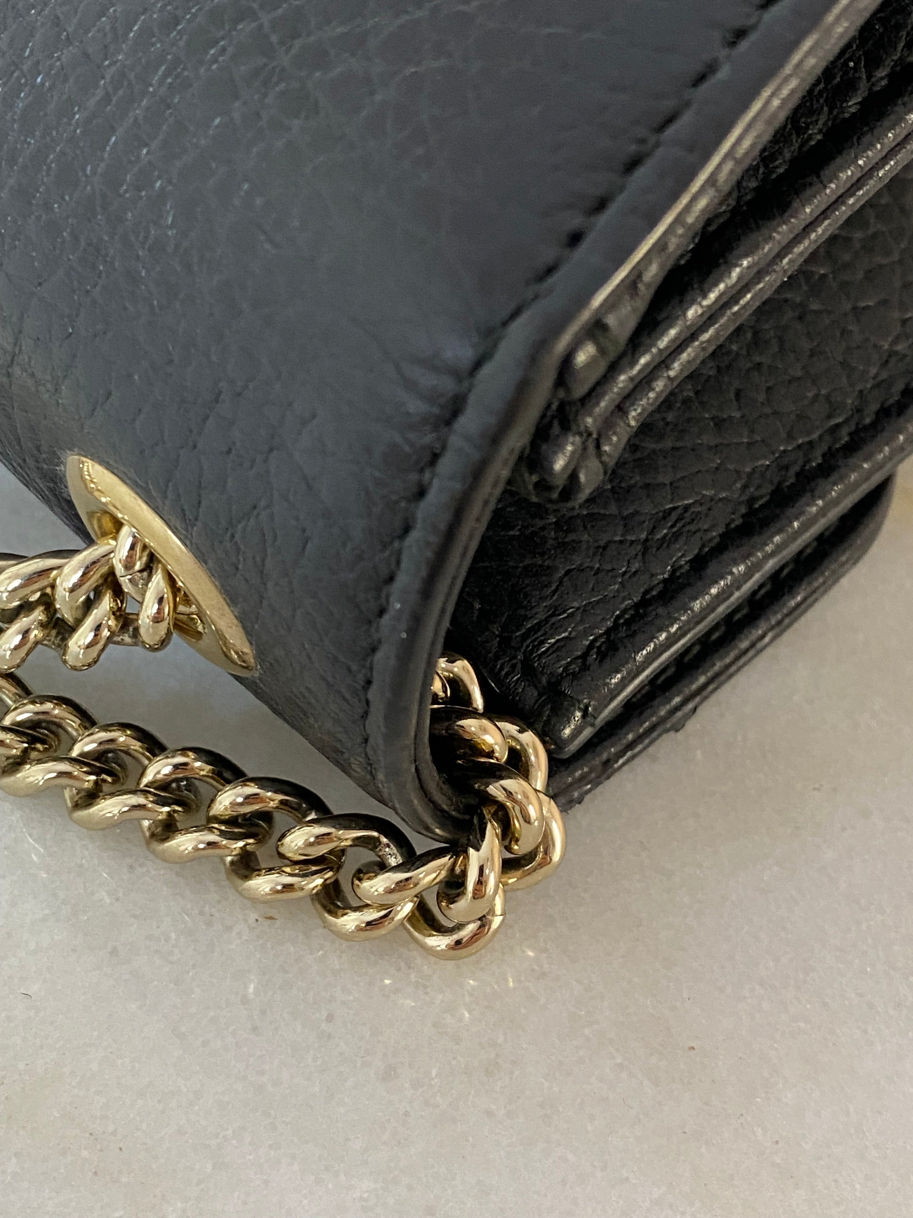 Gucci Black GG Interlocking Small Bag W/ Chain-handbag-Gucci-The Closet Egypt