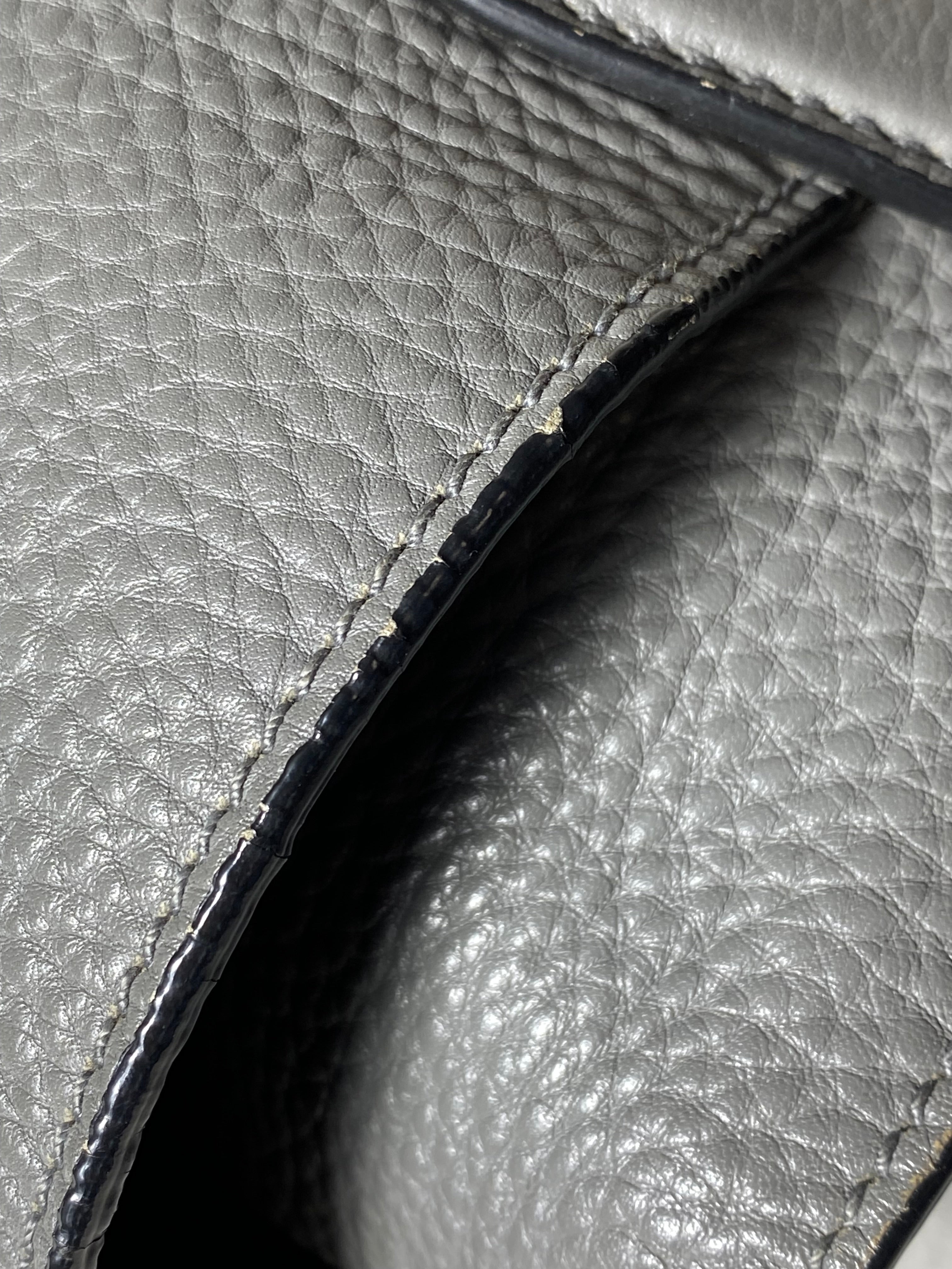 Prada Grey Vitello Daino Tote Bag W/ Charm-handbag-Prada-The Closet Egypt