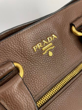 Prada Brown Vitello Phenix Bag-handbag-Prada-The Closet Egypt