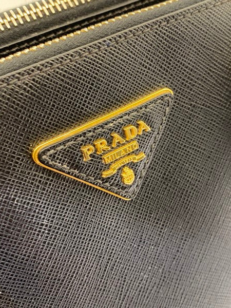Prada Black Galleria Double Zip Small Bag-handbag-Prada-The Closet Egypt