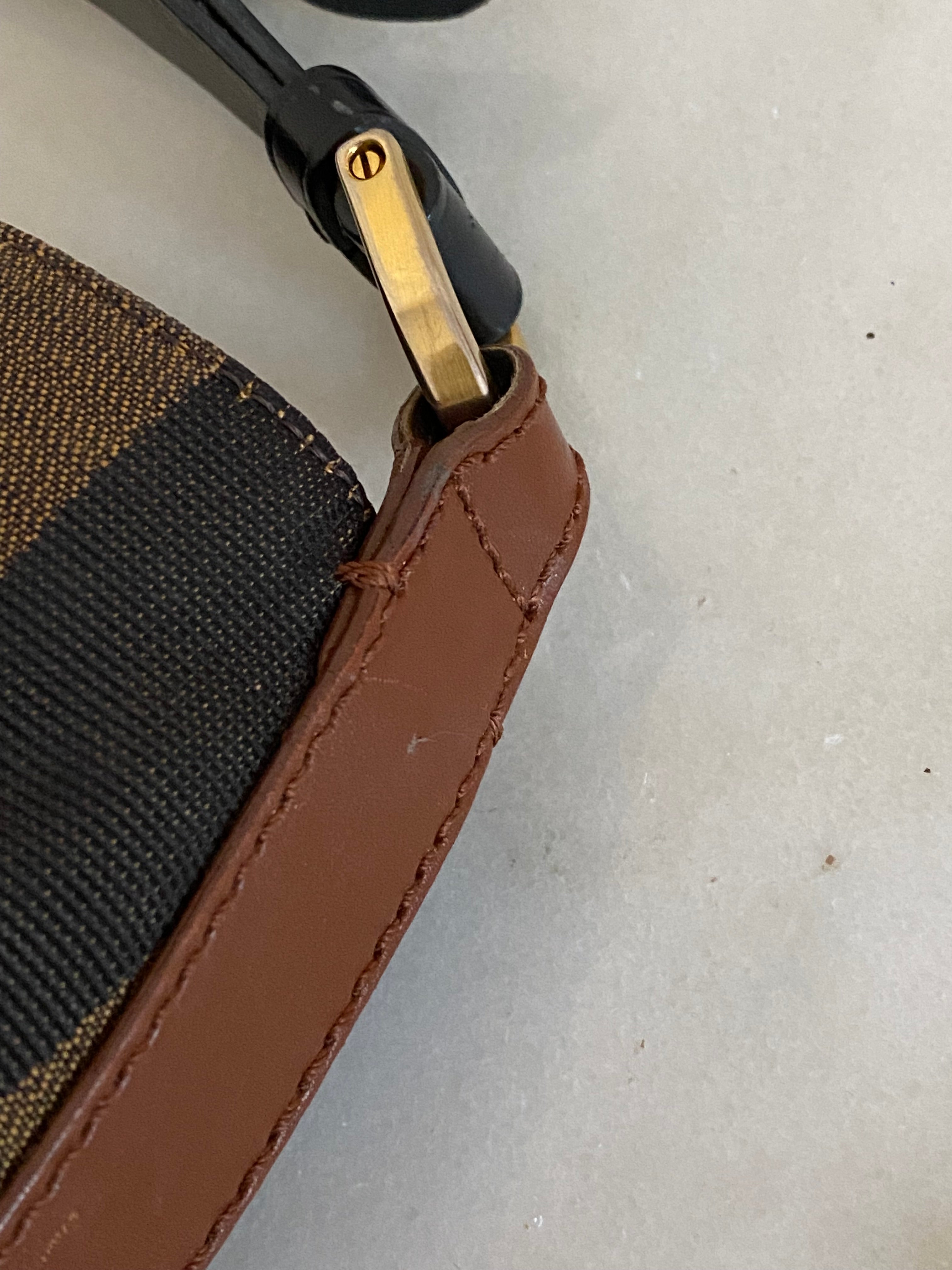 Fendi Brown Pequin Striped Bag-handbag-Fendi-The Closet Egypt