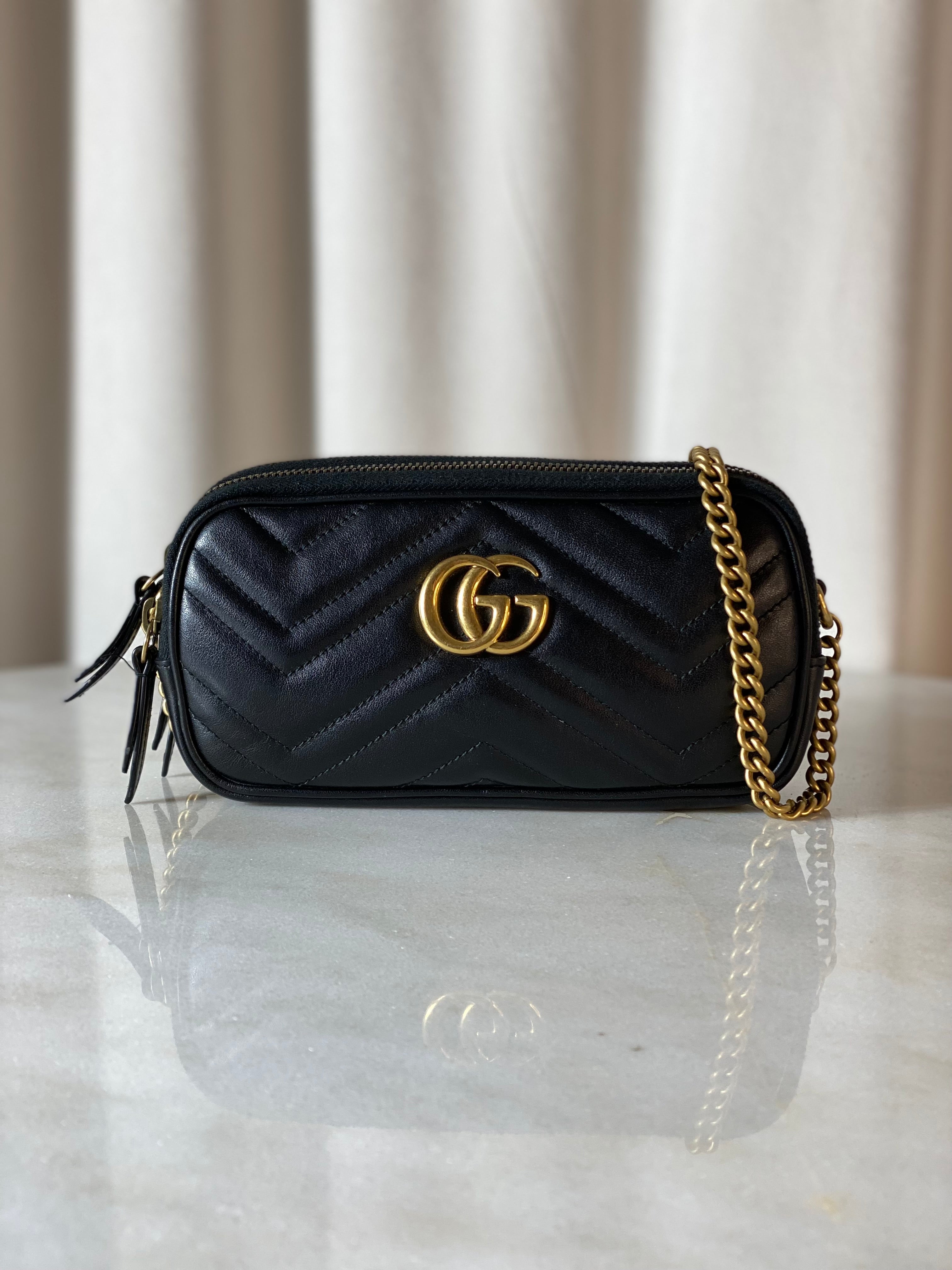 Gucci Black GG Marmont Crossbody Bag-handbag-Gucci-The Closet Egypt