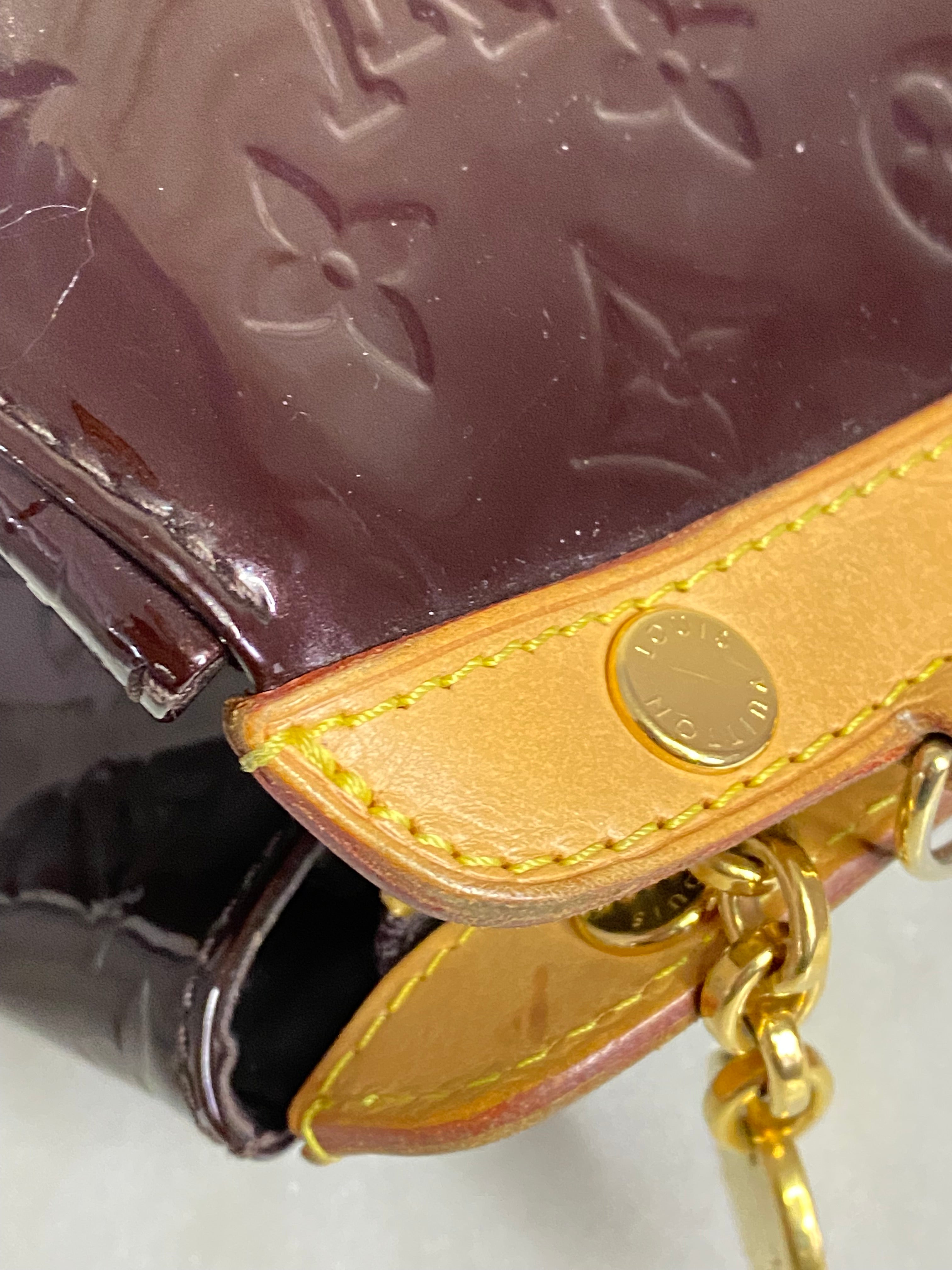 Louis Vuitton Burgundy Monogram Vernis Brea Top Handle Bag